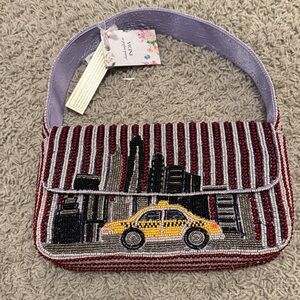 Taxi cab beaded bag NWT 🚕